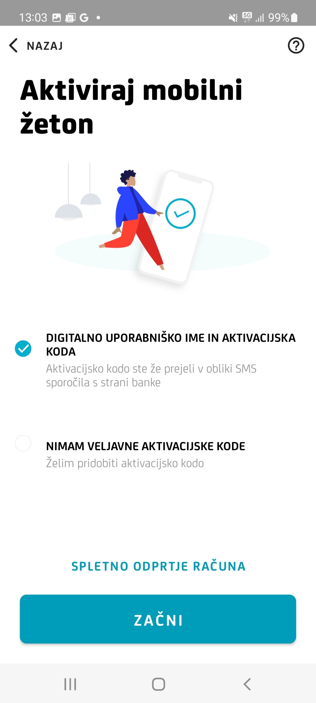 aktivacija mobilni žeton